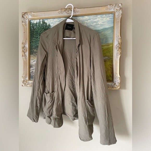Talula linen blend light brown blazer jacket size 4 NWOT - Picture 3 of 5